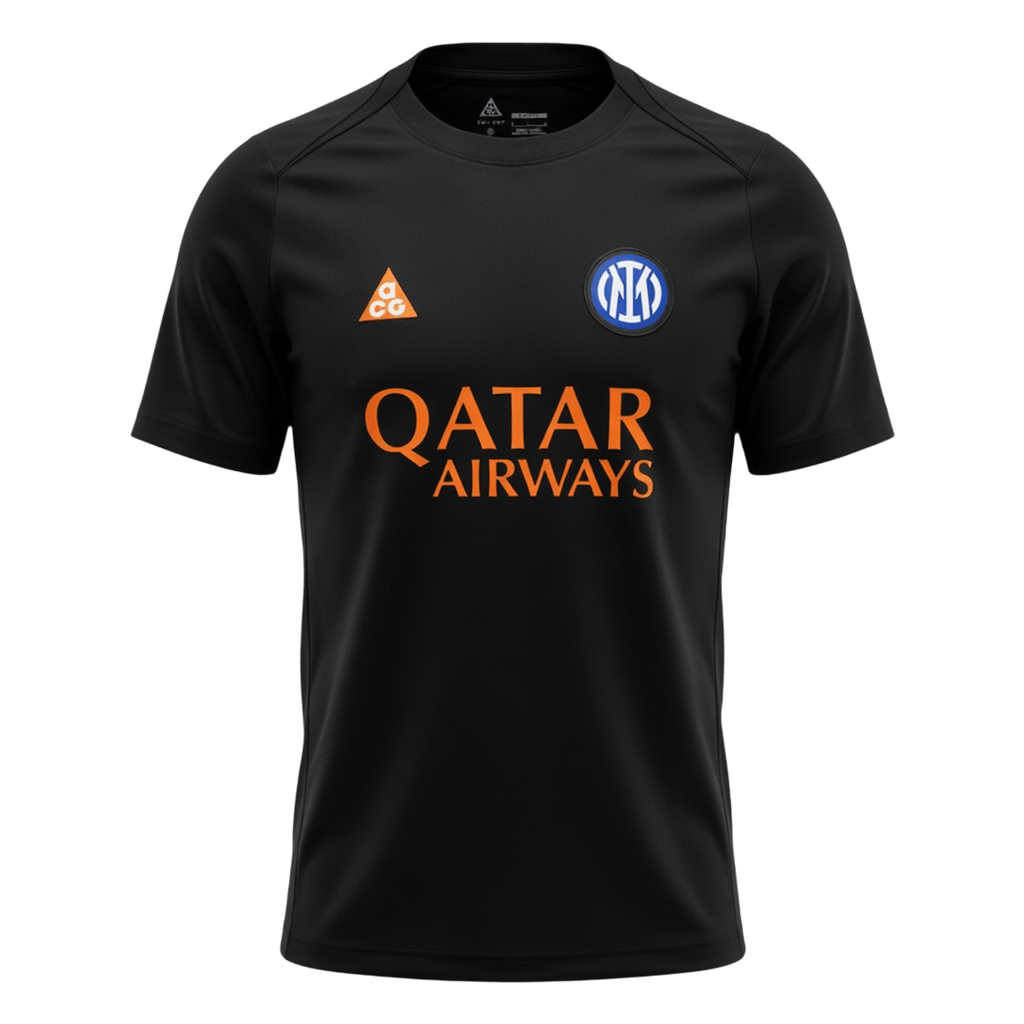 Inter Milan Pre-Match Soccer Jersey 25/26 Black