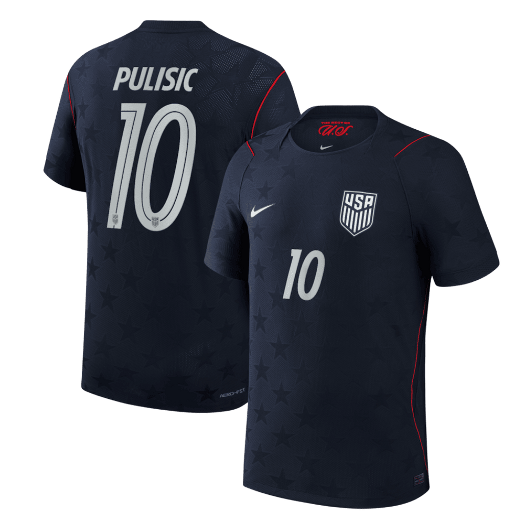 PULISIC #10 Player Version USA Away Soccer Jersey World Cup 2026 Black