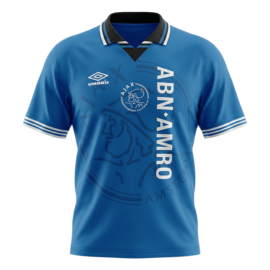 Retro 95/96 Ajax Away Soccer Jersey Blue