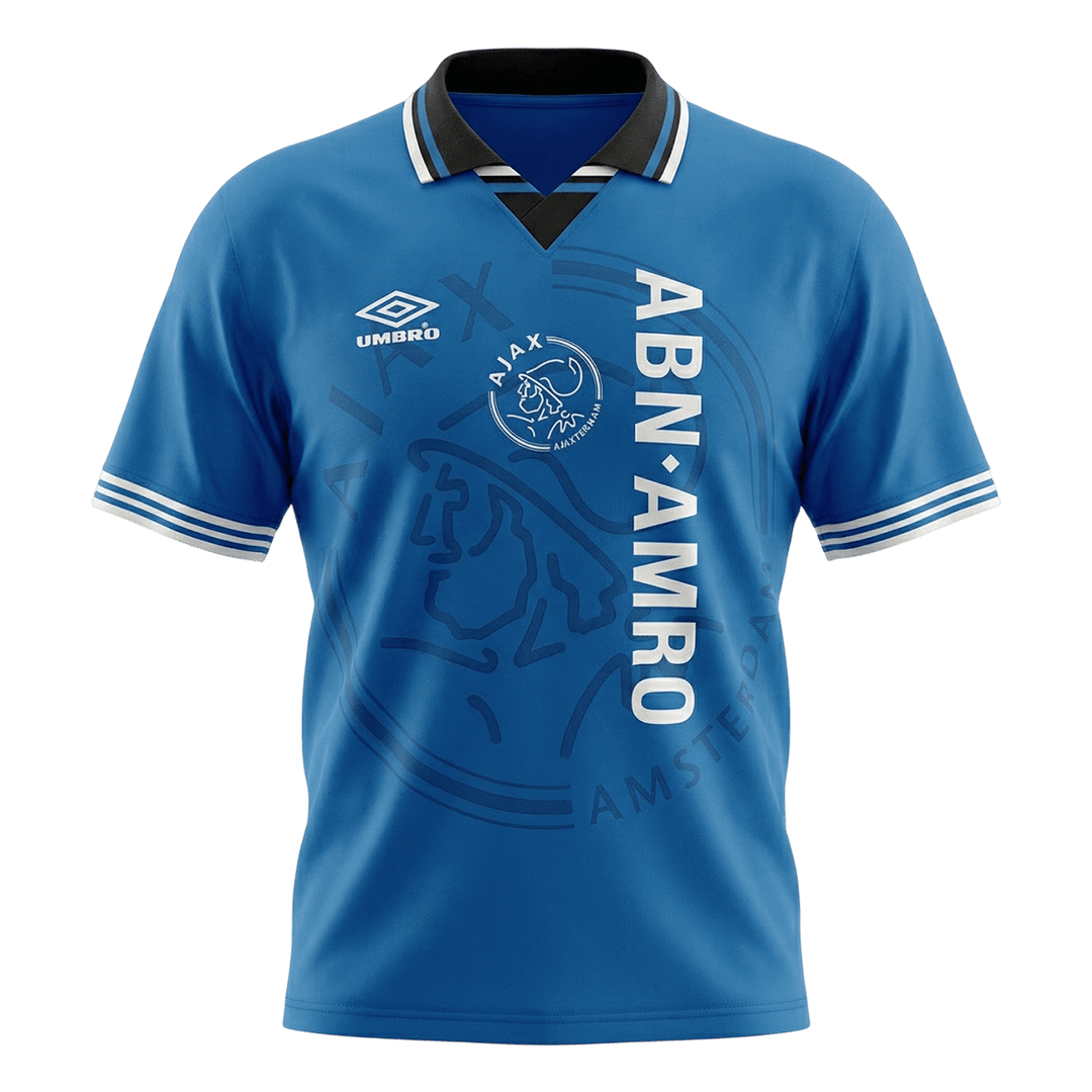 Retro 95/96 Ajax Away Soccer Jersey Blue