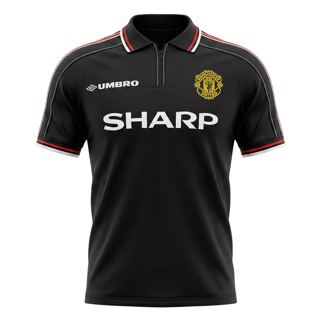 Retro 1998 Manchester United Away Soccer Jersey Black