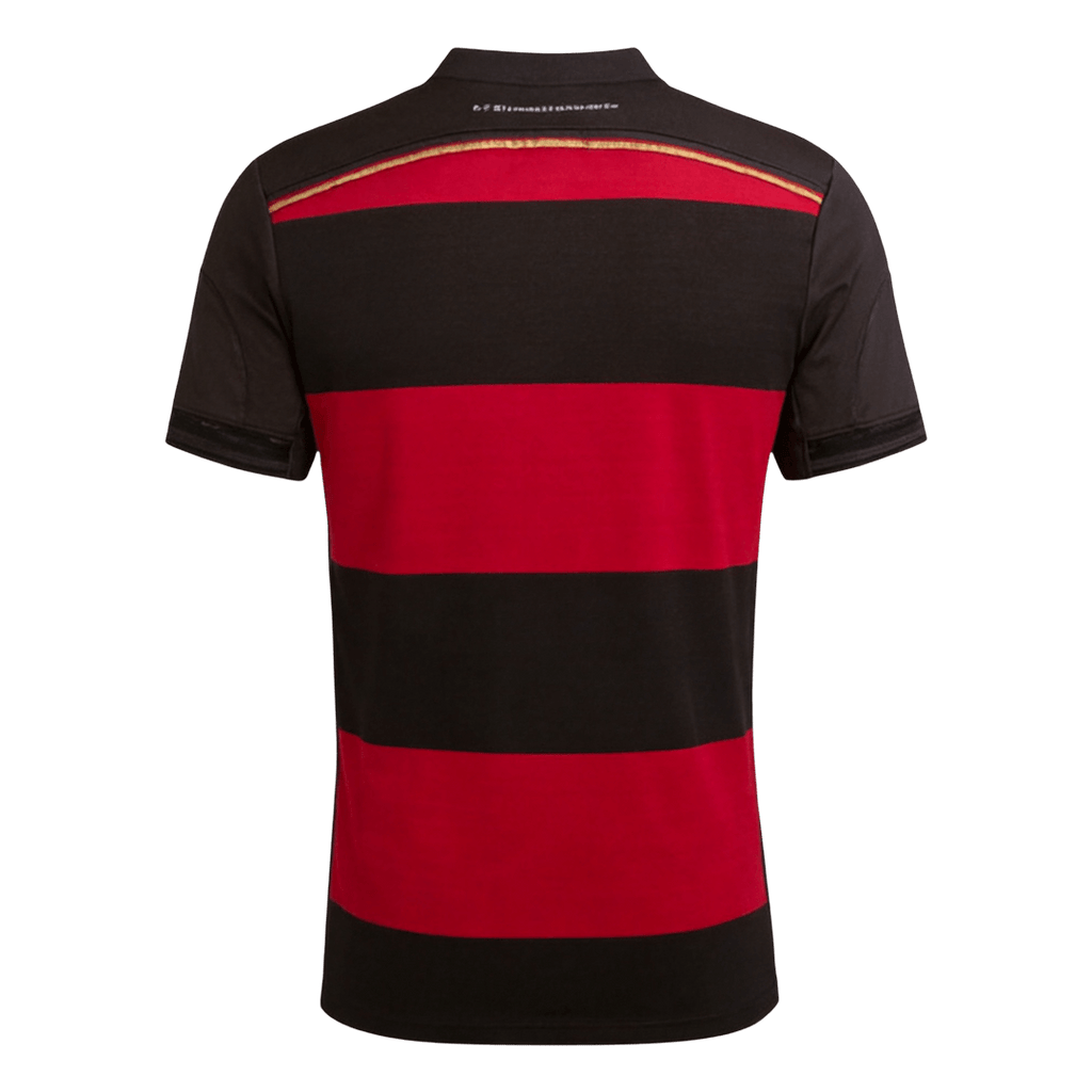Men Retro Fan Version 2014 Germany Away Soccer Jersey Short Sleeve Black&Red