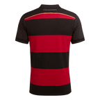 Men Retro Fan Version 2014 Germany Away Soccer Jersey Short Sleeve Black&Red