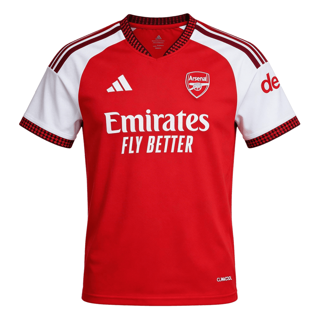 CHAMPIONS #26 Arsenal Premier League Champions Home Soccer Jersey 2026/27 Red