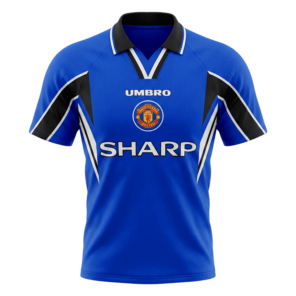 Retro 96/97 Manchester United Third Soccer Jersey Blue