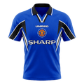 Retro 96/97 Manchester United Third Soccer Jersey Blue