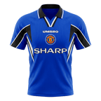 Retro 96/97 Manchester United Third Soccer Jersey Blue