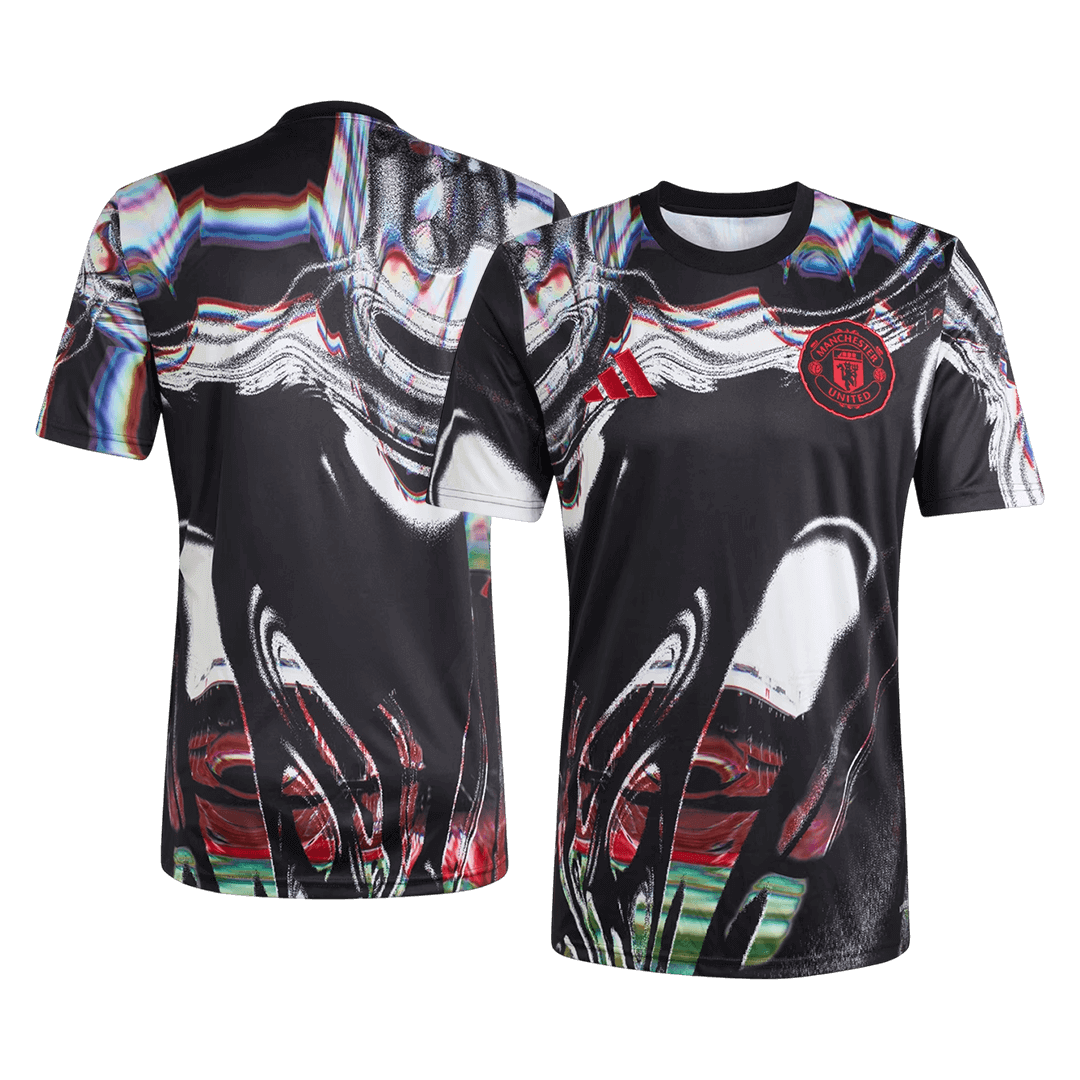 Manchester United Pre-Match Soccer Jersey 25/26 Black
