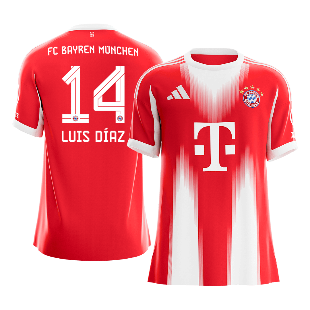 Bayern Munich 2025/26 Home Soccer Jersey - LUIS DÍAZ #14