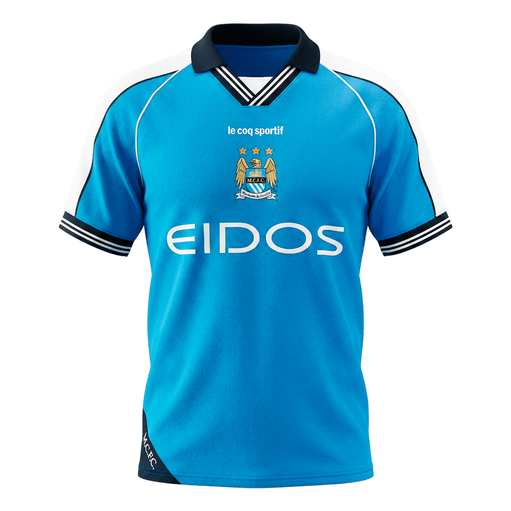 Retro 99/01 Manchester City Home Soccer Jersey Blue