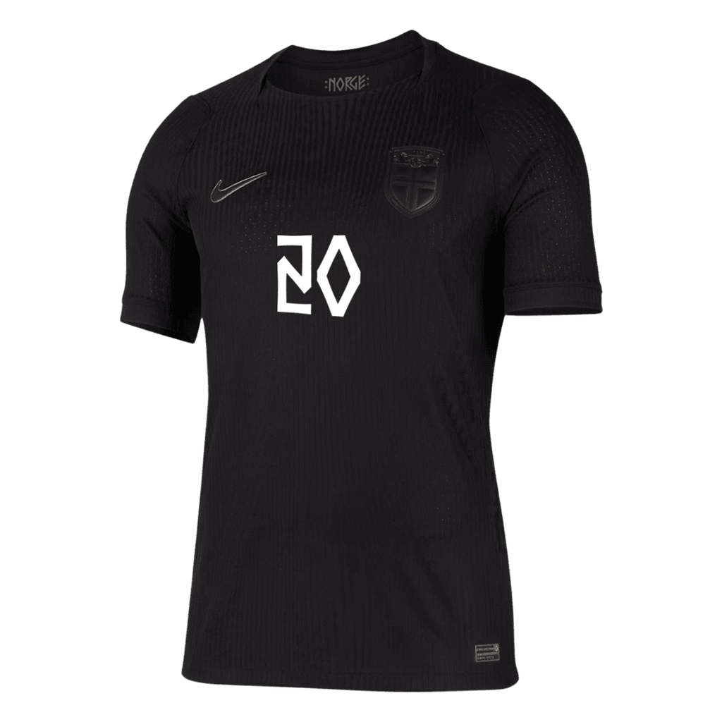 NUSA #20 Player Version Norway Away Soccer Jersey World Cup 2026 Black