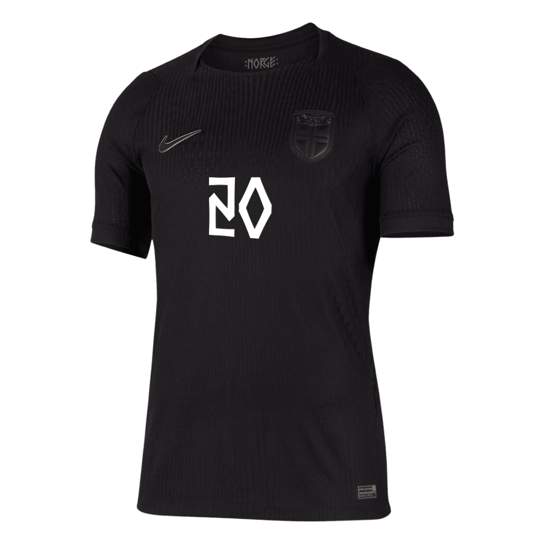 NUSA #20 Player Version Norway Away Soccer Jersey World Cup 2026 Black