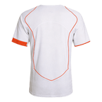 Men Retro Fan Version 2004 Netherlands Away Soccer Jersey Short Sleeve White