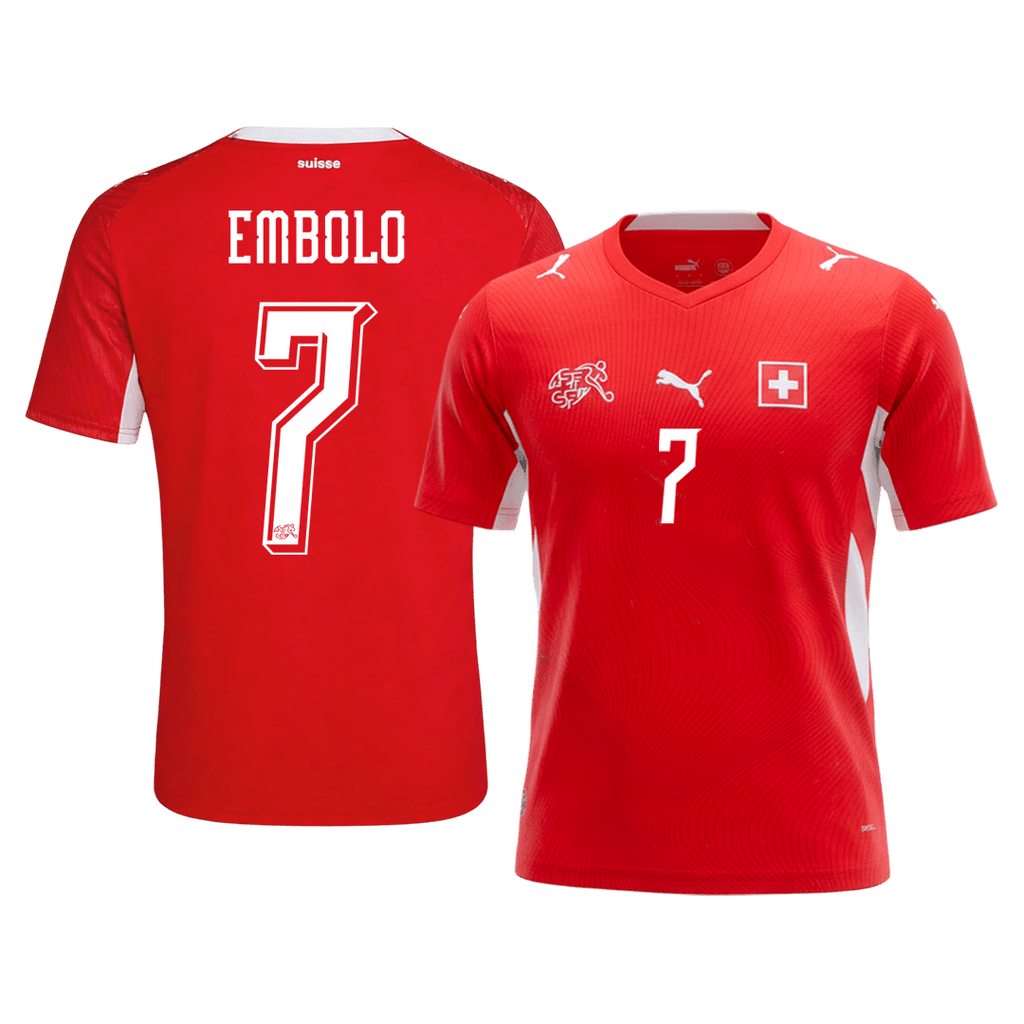 EMBOLO #7 Switzerland Home Soccer Jersey World Cup 2026 Red