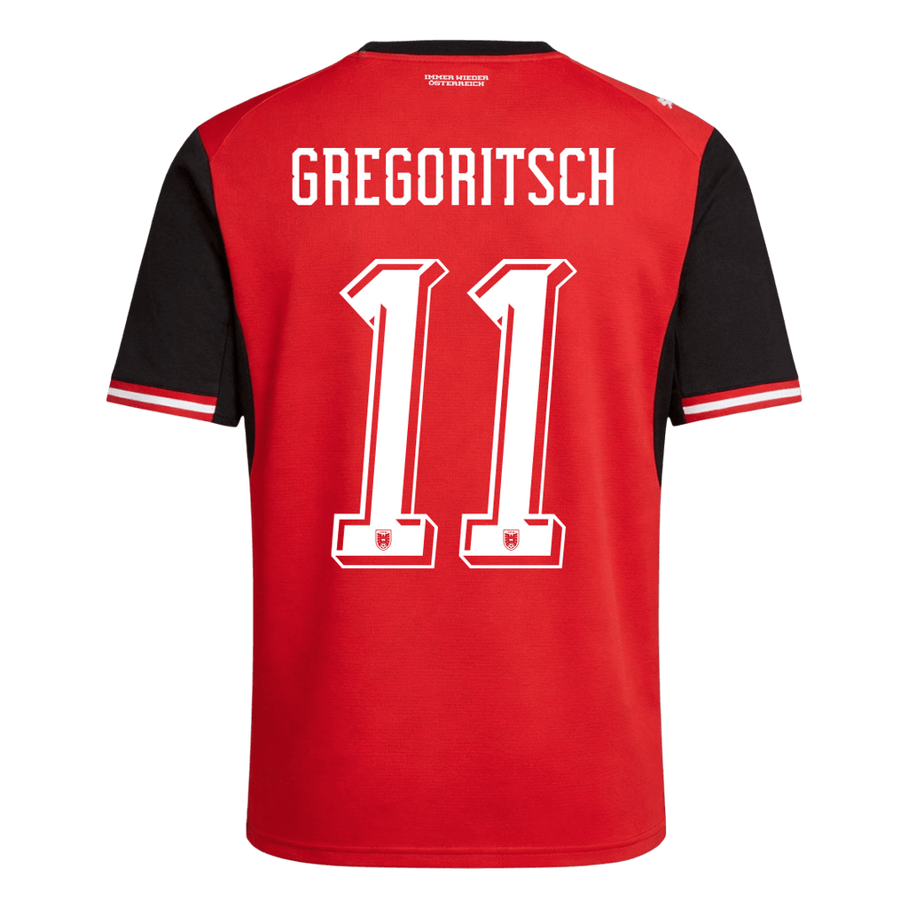 GREGORITSCH#11 Austria Home Soccer Jersey World Cup 2026 Red