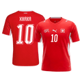 XHAKA #10 Switzerland Home Soccer Jersey World Cup 2026 Red