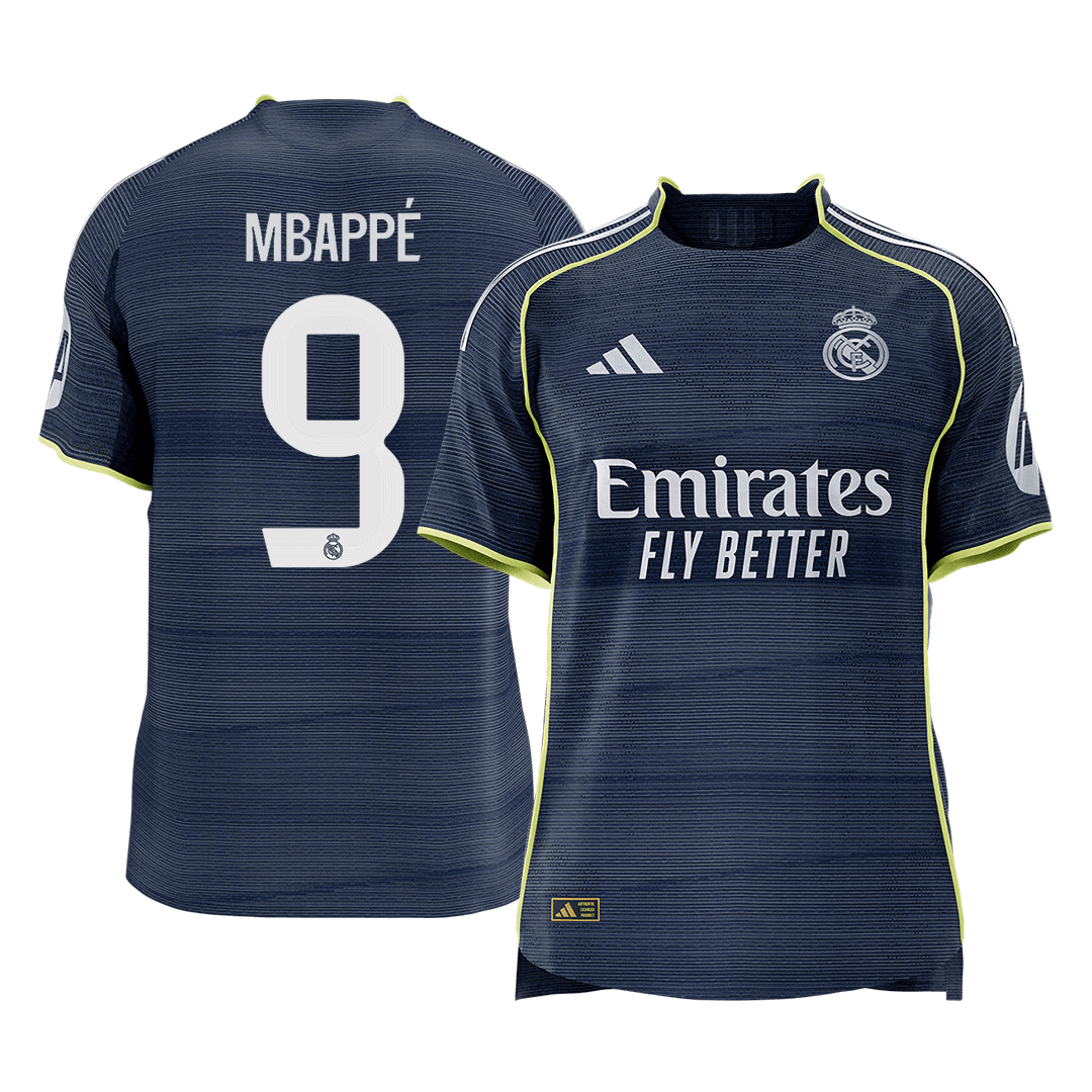 Real Madrid 2025/26 Away Soccer Jersey - MBAPPÉ #9 - Player Version