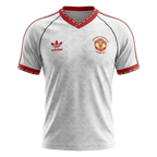 Retro 1991 Manchester United Away Soccer Jersey White