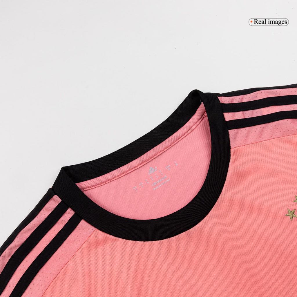 Retro 15/16 Juventus Away Long Sleeve Jersey Pink