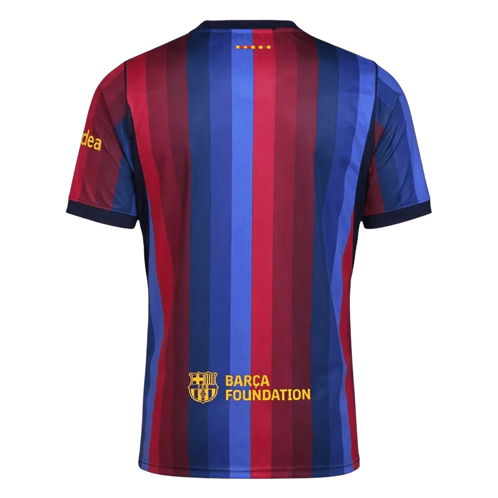 Men Fan 26/27 Barcelona Home Soccer Jersey Short Sleeve Blue&Garnet
