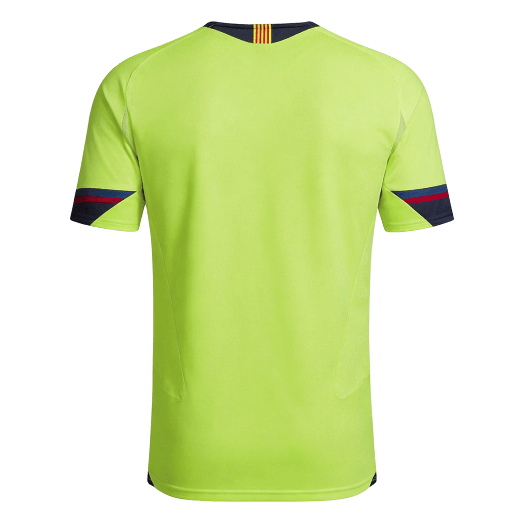 Men Retro Fan Version 05/06 Barcelona Away Soccer Jersey Short Sleeve Neon Green