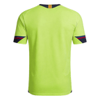 Men Retro Fan Version 05/06 Barcelona Away Soccer Jersey Short Sleeve Neon Green