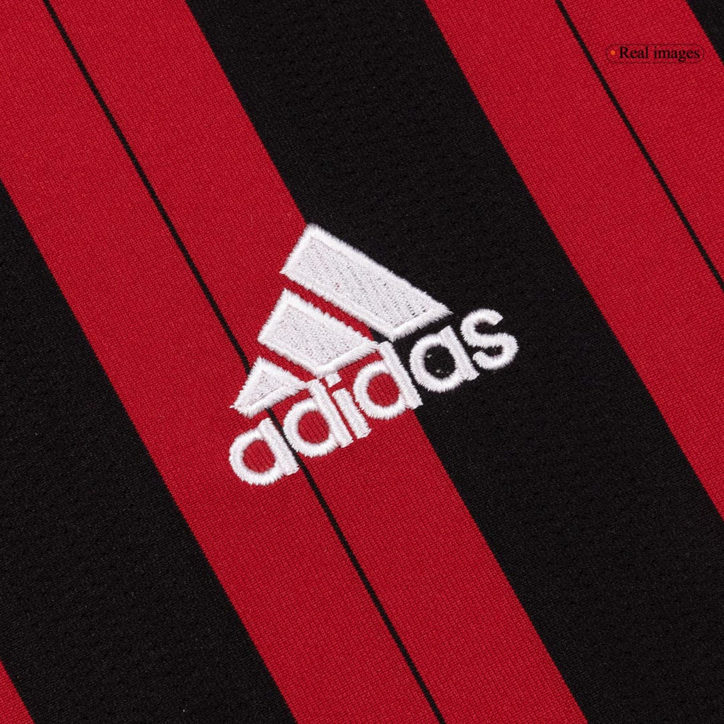Retro 13/14 AC Milan Home Long Sleeve Jersey Red&Black