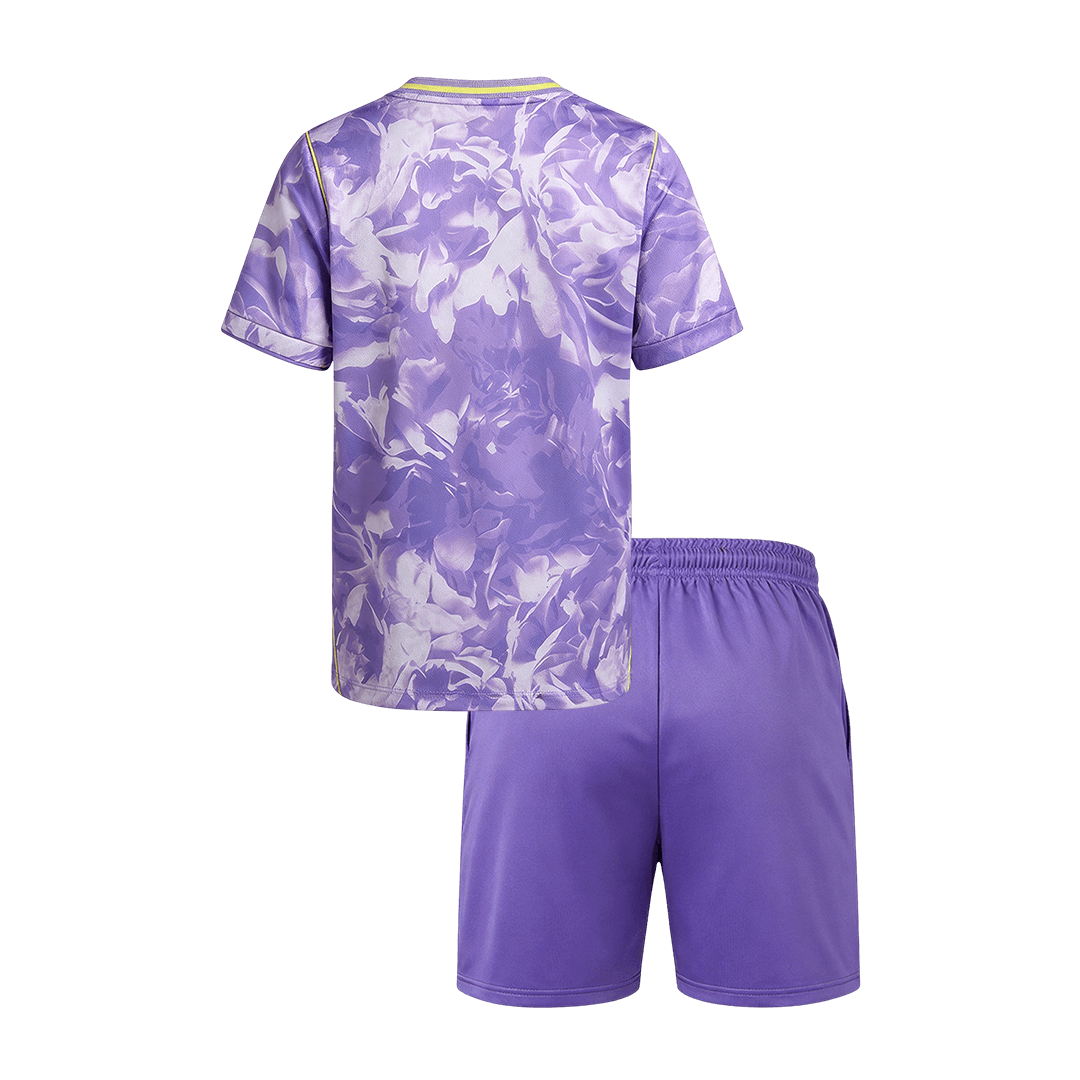 Kids South Korea Away Soccer Jersey Kit (Jersey+Shorts) World Cup 2026 Purple