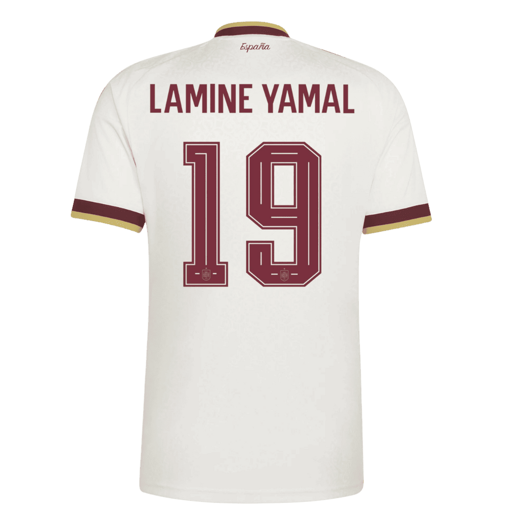 LAMINE YAMAL #19 Spain Away Soccer Jersey World Cup 2026 White