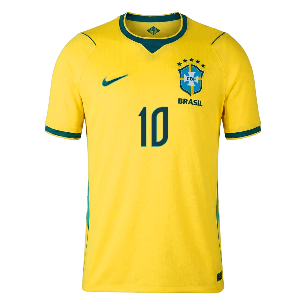 Brazil NEYMAR JR. #10 Soccer Jersey Home Custom Shirt World Cup 2026