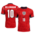 BELLINGHAM #10 Player Version England Away Soccer Jersey World Cup 2026 Red