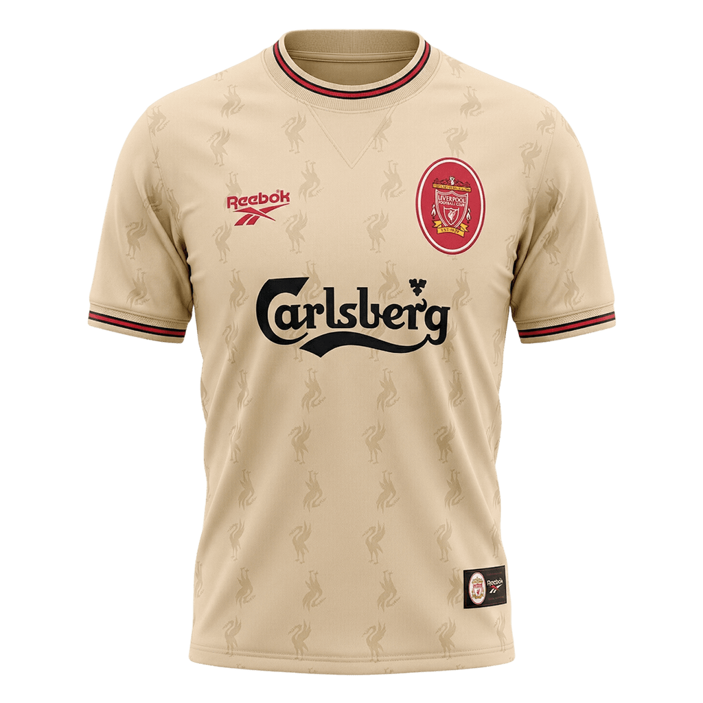 Retro 96/97 Liverpool Away Soccer Jersey Yellow