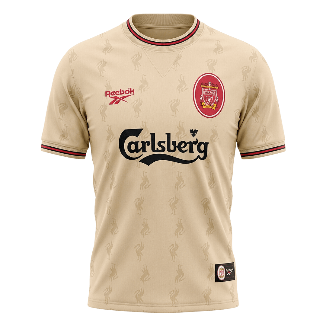 Retro 96/97 Liverpool Away Soccer Jersey Yellow