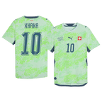 XHAKA #10 Switzerland Away Soccer Jersey World Cup 2026 Green