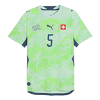AKANJI #5 Switzerland Away Soccer Jersey World Cup 2026 Green