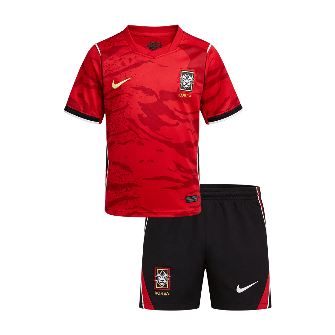 Kids South Korea Home Soccer Jersey Kit (Jersey+Shorts) World Cup 2026 Red