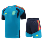Player Version Spain Pre-match Soccer Jersey Kit(Jersey+Shorts) World Cup 2026 Blue