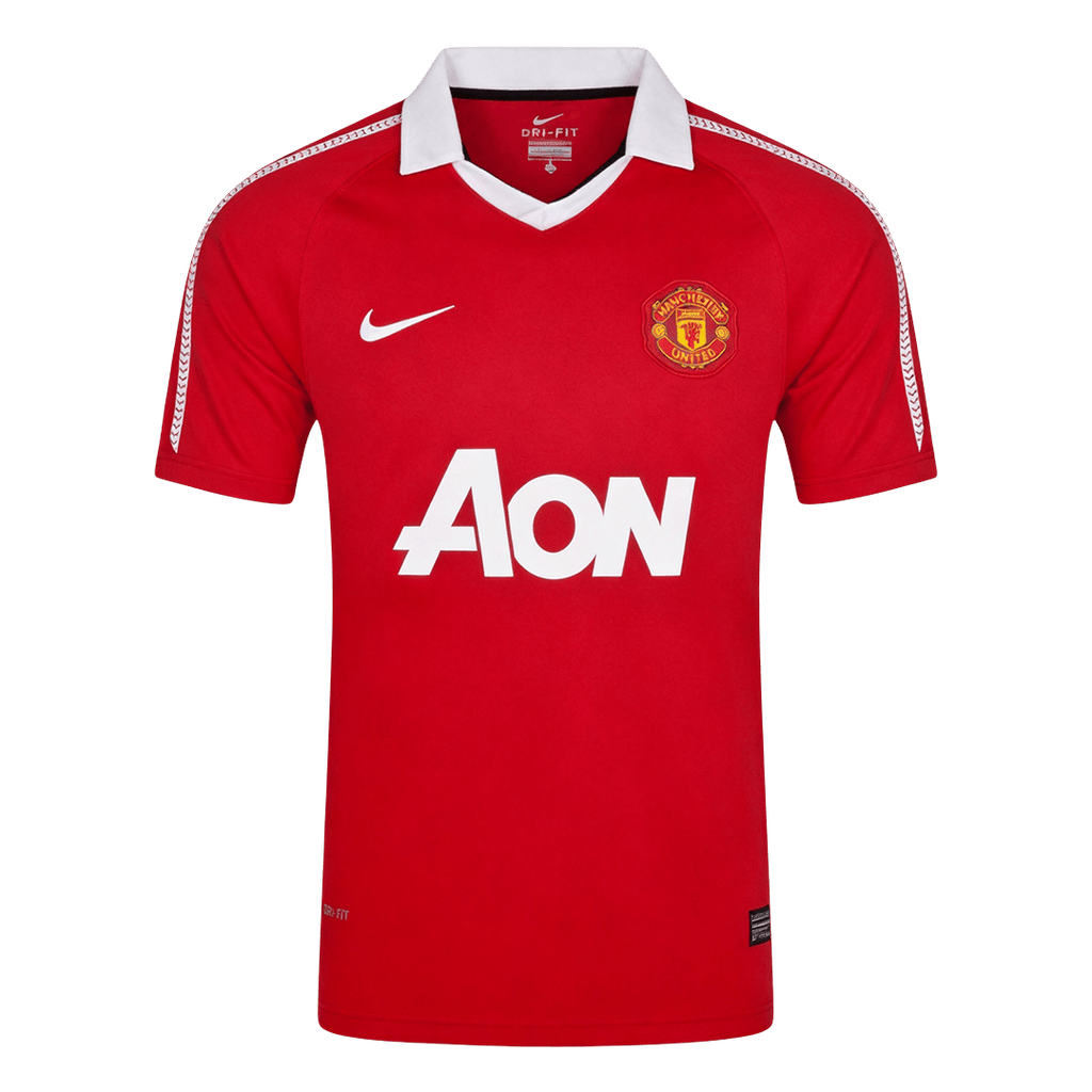 Men Retro Fan Version 10/11 Manchester United Home Soccer Jersey Red