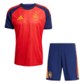 Spain Home Soccer Jersey Kit (Jersey+Shorts) World Cup 2026 Red