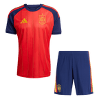 Spain Home Soccer Jersey Kit (Jersey+Shorts) World Cup 2026 Red
