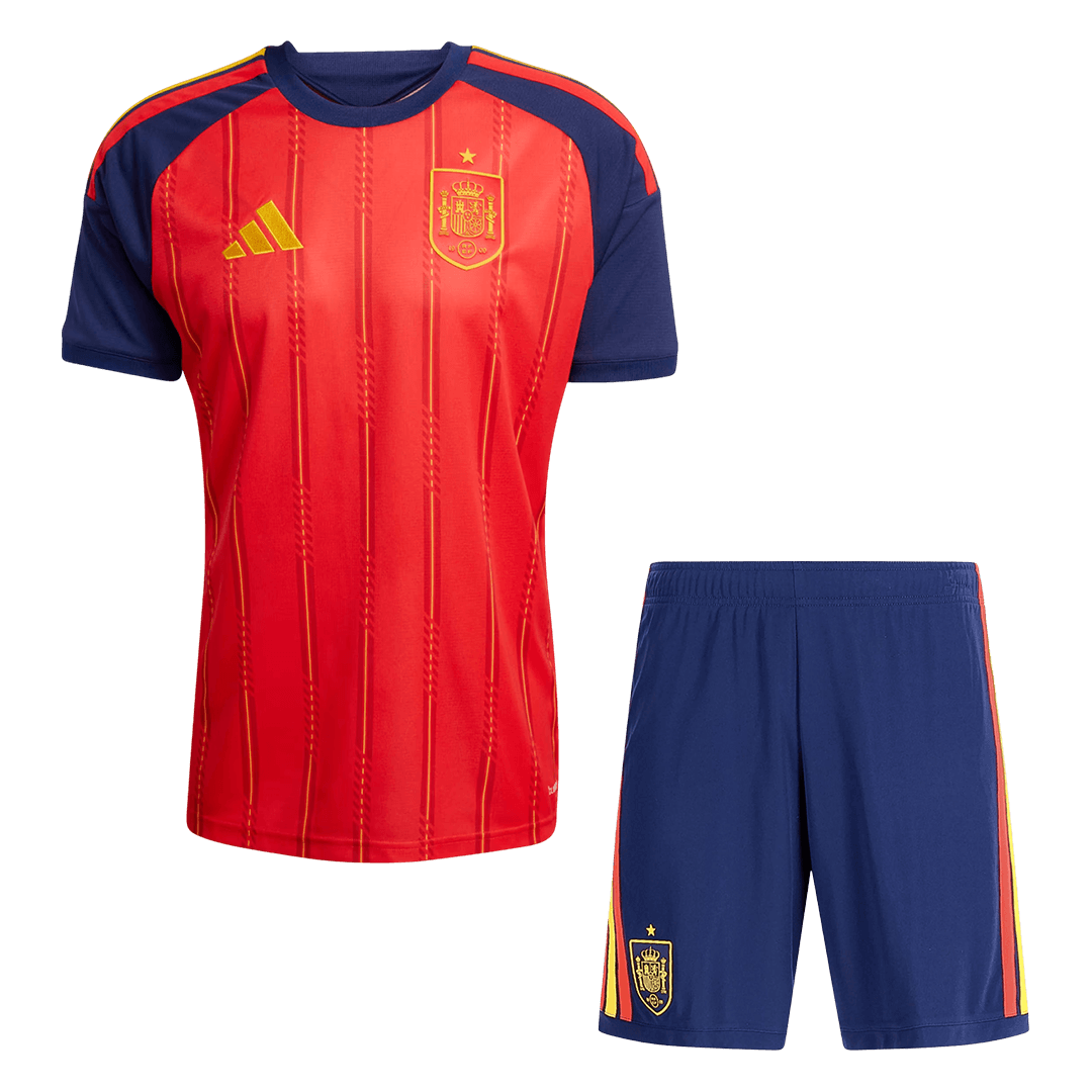 Spain Home Soccer Jersey Kit (Jersey+Shorts) World Cup 2026 Red