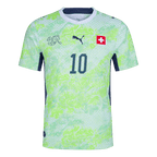 XHAKA #10 Player Version Switzerland Away Soccer Jersey World Cup 2026 Green
