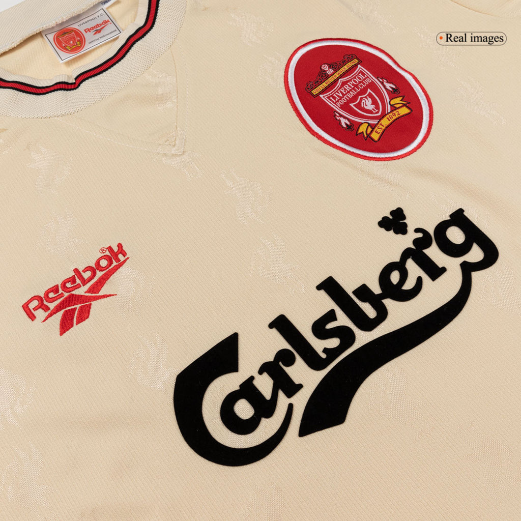 Retro 96/97 Liverpool Away Soccer Jersey Yellow