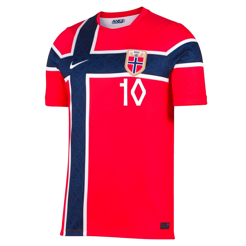 Ødegaard #10 Norway Home Soccer Jersey World Cup 2026