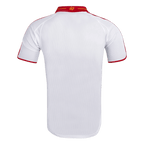 Men Retro Fan Version 2000 Spain Away Soccer Jersey Short Sleeve White