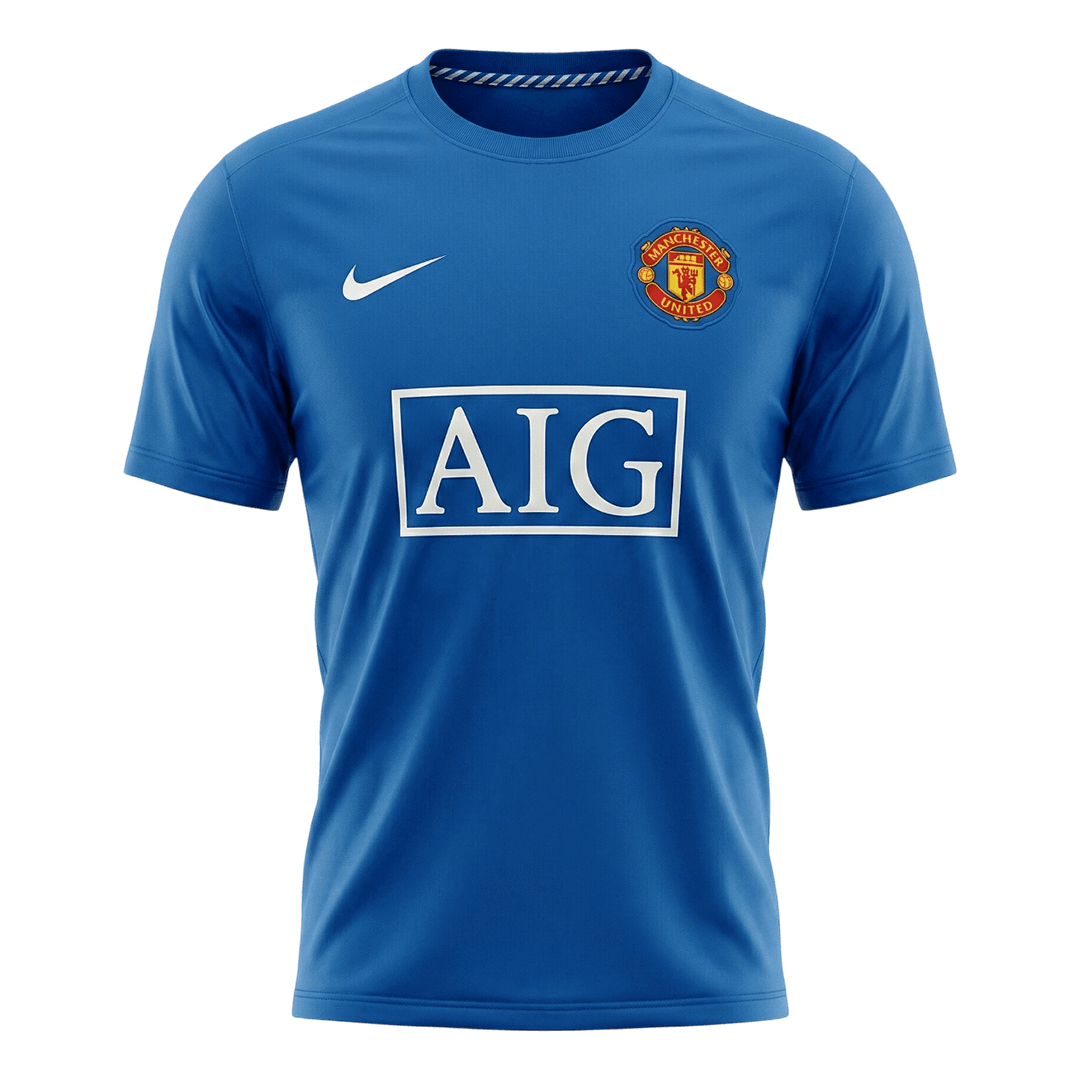 Retro 08/09 Manchester United Third Soccer Jersey Blue