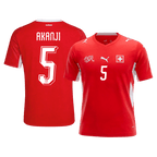 AKANJI #5 Switzerland Home Soccer Jersey World Cup 2026 Red