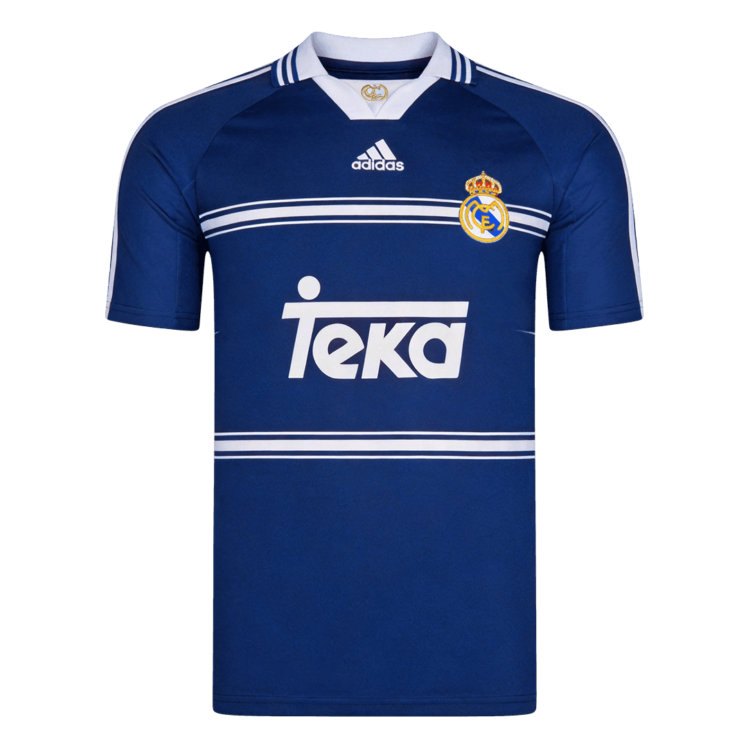 Men Retro Fan Version 98/99 Real Mardid Away Soccer Jersey Navy