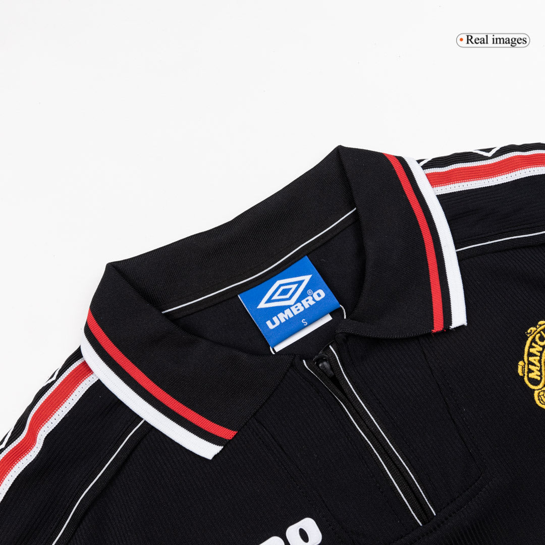 Retro 1998 Manchester United Away Soccer Jersey Black