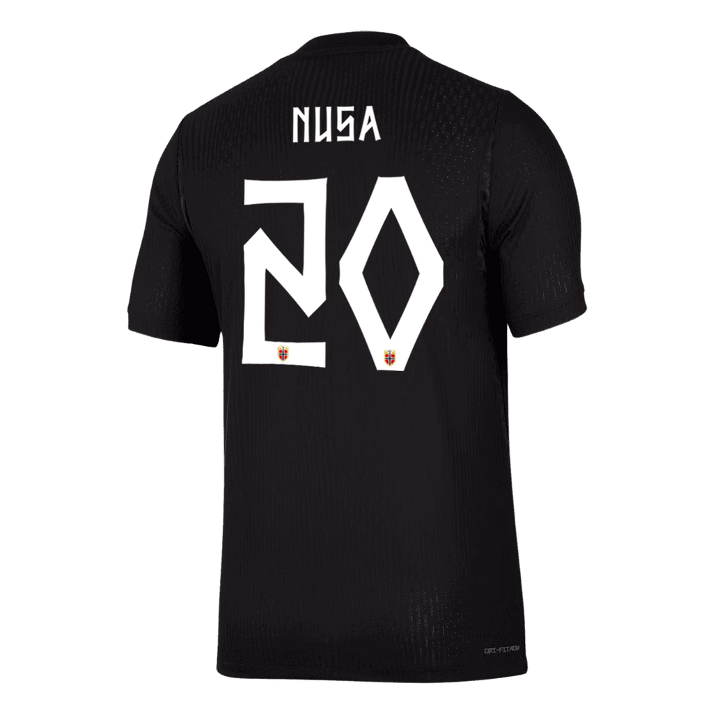 NUSA #20 Player Version Norway Away Soccer Jersey World Cup 2026 Black